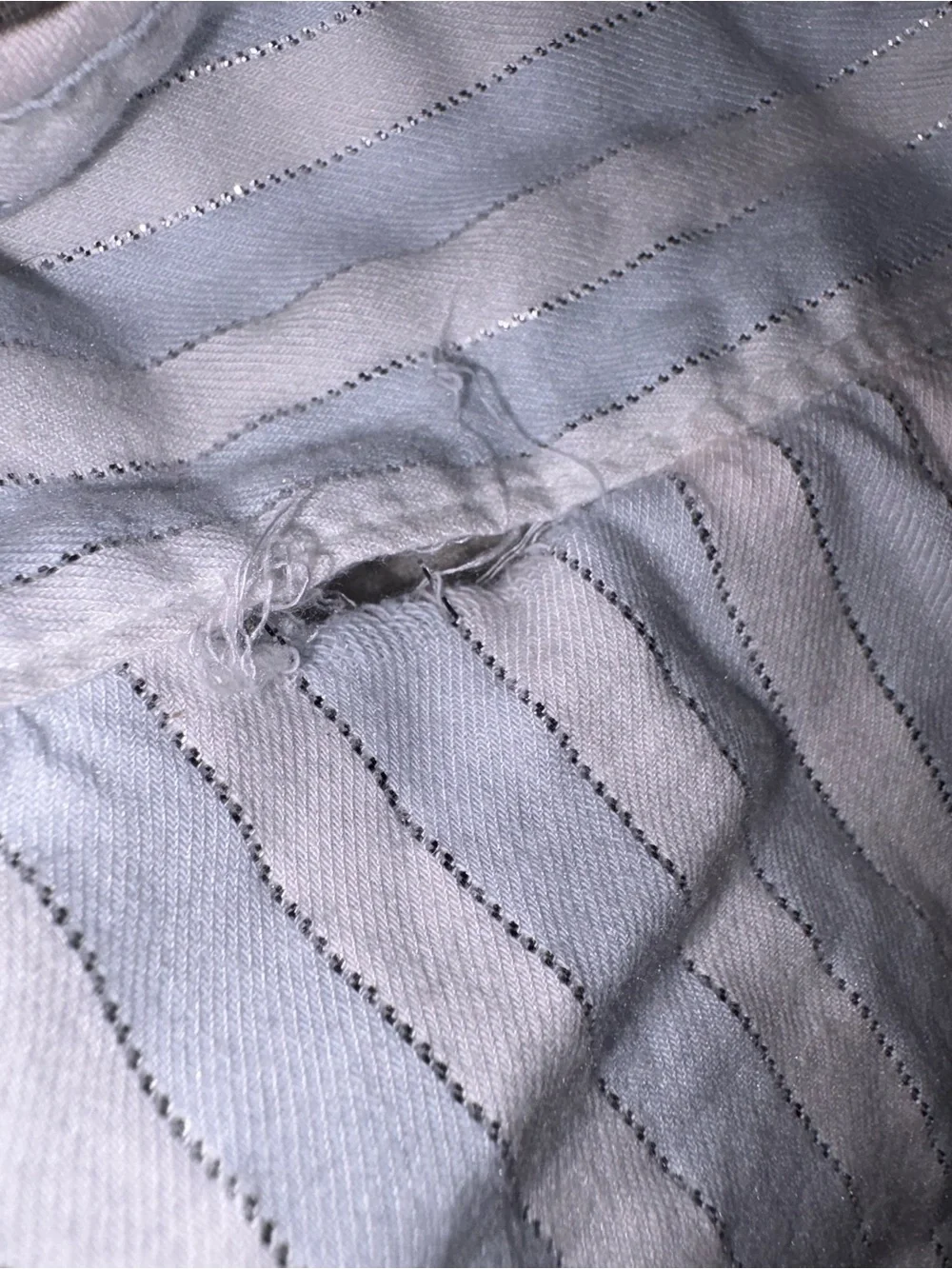 Victoria's Secret Pale Blue & White Striped Pajama Set